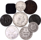 World Nice Lot of 9 Coins 1879 - 1968