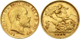 Australia 1/2 Sovereign 1908 S