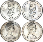 Cook Islands 2 x 1 Dollar 1983