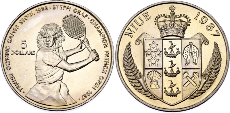 Niue 5 Dollars 1987

KM# 5, N# 20372; Copper-nickel; 1988 Olympic Games Seoul ...