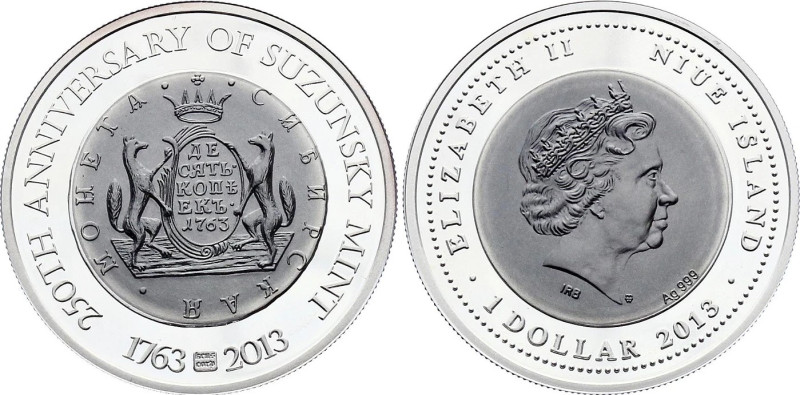 Niue 1 Dollar 2013 Suzunsky Mint

KM# 1260; Silver (.999) 1 Oz., Proof; Suzuns...