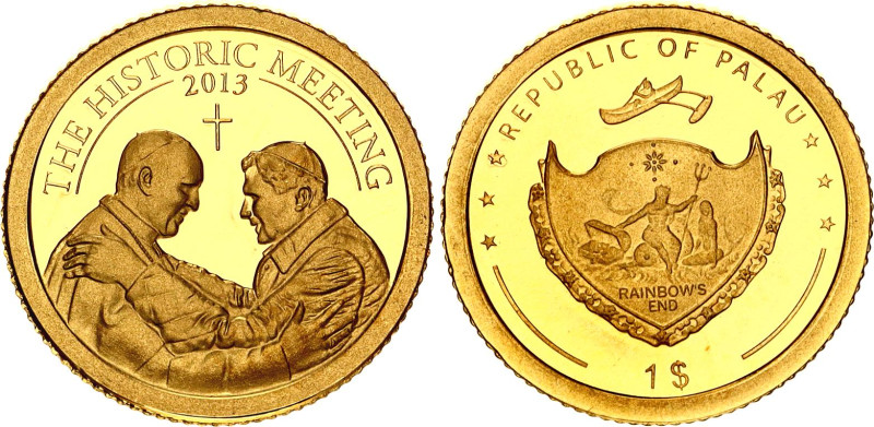 Palau 1 Dollar 2013

N# 194213; Gold (.9999), Proof; The historic meeting of t...