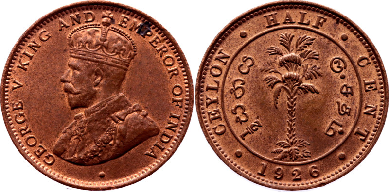 Ceylon 1 Cent 1926

KM# 107, N# 1275; George V; UNC with full mint luster