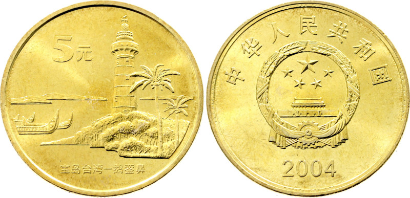 China Republic 5 Yuan 2004

KM# 1525, N# 18825; Brass; Famous Sights in Taiwan...