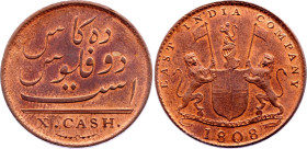 British India Madras 10 Cash 1808