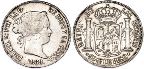 Philippines 50 Centimos 1868