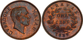 Sarawak 1 Cent 1937 H