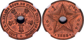 Belgian Congo 1 Centime 1888 NGC UNC
