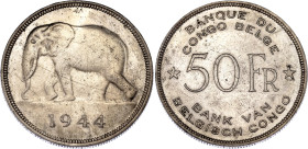 Belgian Congo 50 Francs 1944