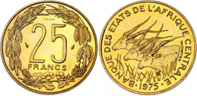 Central African States 25 Francs 1975 Essai