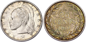 Liberia 25 Cents 1961