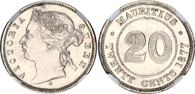 Mauritius 20 Cents 1877 H NGC UNC