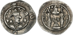Sasanian Empire Khusru I Drachm 562 // 31 RY ShY (Shiraz) Mint