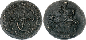 Russia Polushka 1791 /0 KM R1 Overdate