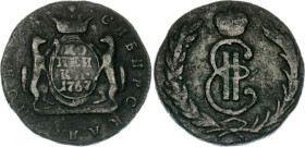 Russia - Siberia 1 Kopek 1767 No mintmark R2