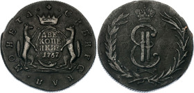 Russia - Siberia 2 Kopeks 1767 KM R