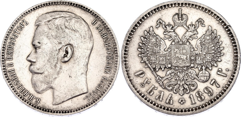 Russia 1 Rouble 1897

Bit# 41, N# 11413; Silver g.; XF