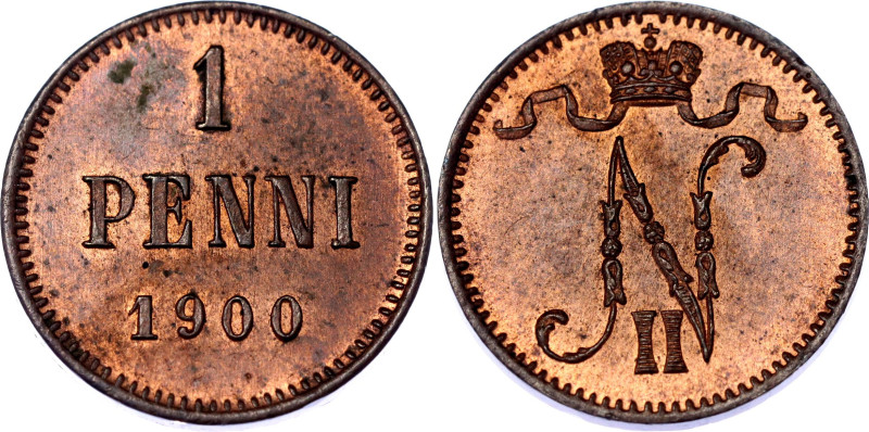 Russia - Finland 1 Penni 1900

Bit# 461, N# 6796; Copper 1.28 g.; UNC with nic...
