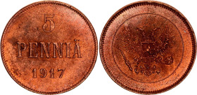 Russia - Finland 5 Pennia 1917