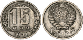 Russia - USSR 15 Kopeks 1941