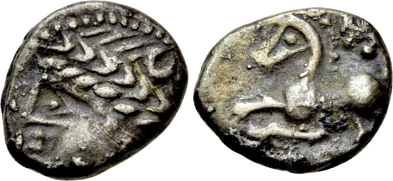 WESTERN EUROPE. Southern Gaul. Allobroges. Drachm (Circa 80 BC). 

Obv: Laurea...