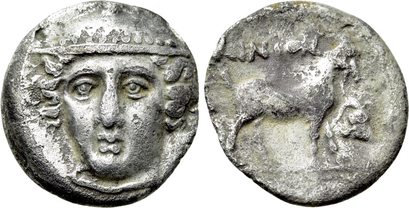 THRACE. Ainos. Tetrobol (Circa 402/1-361/0 BC). 

Obv: Head of Hermes facing s...