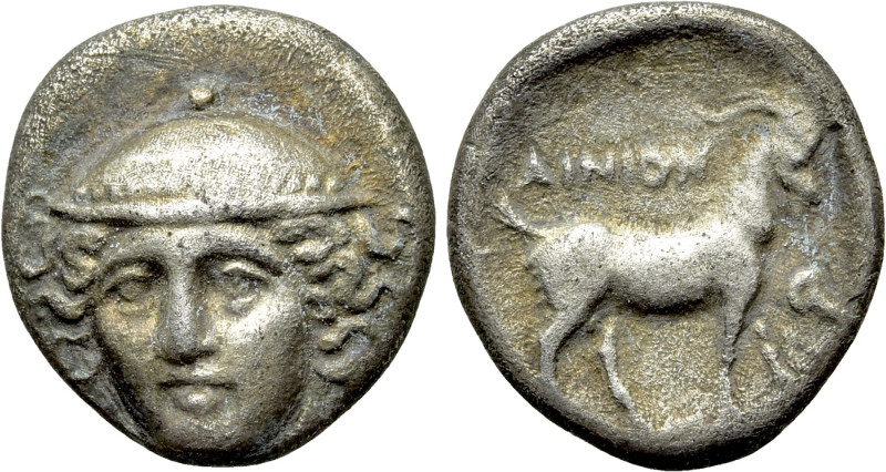 THRACE. Ainos. Tetrobol (Circa 402/1-361/0 BC). 

Obv: Head of Hermes facing s...