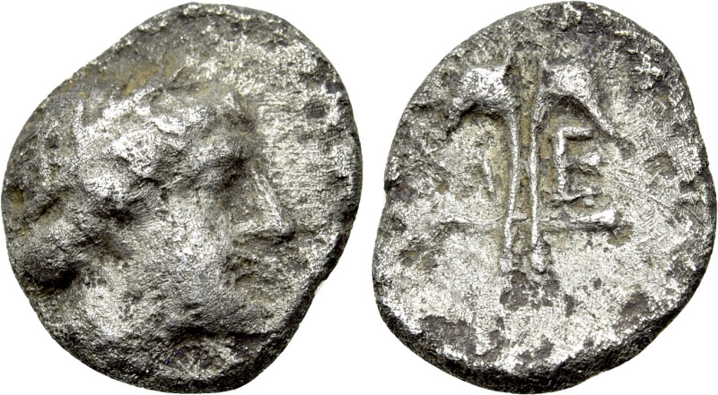 THRACE. Apollonia Pontika. Diobol (Circa 435-375 BC). 

Obv: Laureate head of ...