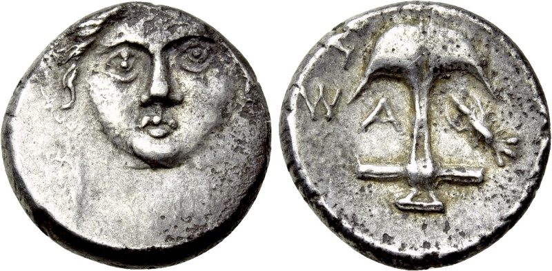 THRACE. Apollonia Pontika. Diobol (Circa 375-335 BC). 

Obv: Facing gorgoneion...