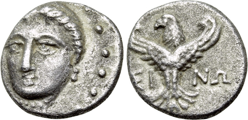 PAPHLAGONIA. Sinope. Trihemiobol (Circa 330-250 BC). 

Obv: Head of Sinope fac...