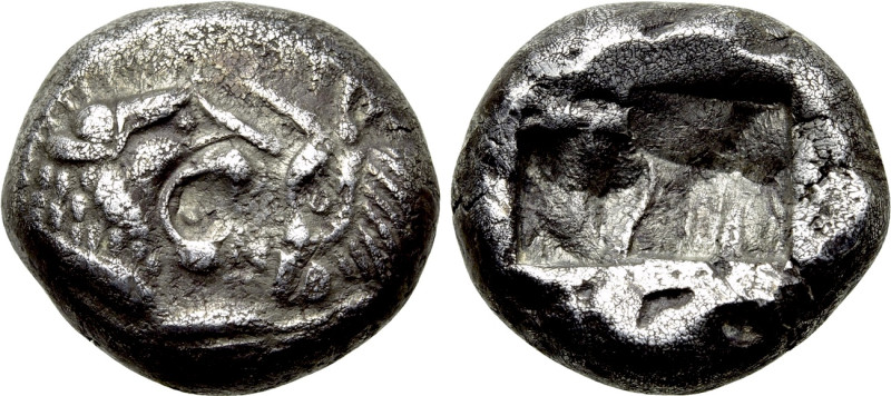 KINGS OF LYDIA. Kroisos (Circa 560-546 BC). Siglos. Sardes. 

Obv: Confronted ...