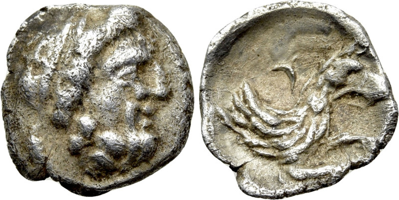 LYCAONIA. Laranda. Obol (Circa 324/3 BC). 

Obv: Head of Herakles right.
Rev:...