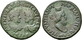 MOESIA INFERIOR. Marcianopolis. Caracalla with Geta (198-217). Ae Pentassarion. Flavius Ulpianus, legatus consularis