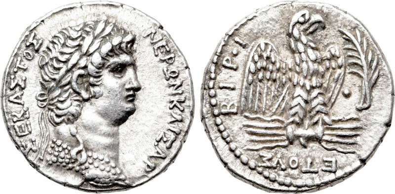 SELEUCIS & PIERIA. Antioch. Nero (54-68). Tetradrachm. Dated RY 10 and Year 112 ...