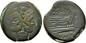 C. CLUVIUS SAXULA. As (169-158 BC). Rome