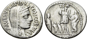 L. AEMILIUS LEPIDUS PAULLUS. Denarius (62 BC). Rome