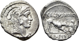 L. PAPIUS CELSUS. Denarius (45 BC). Rome