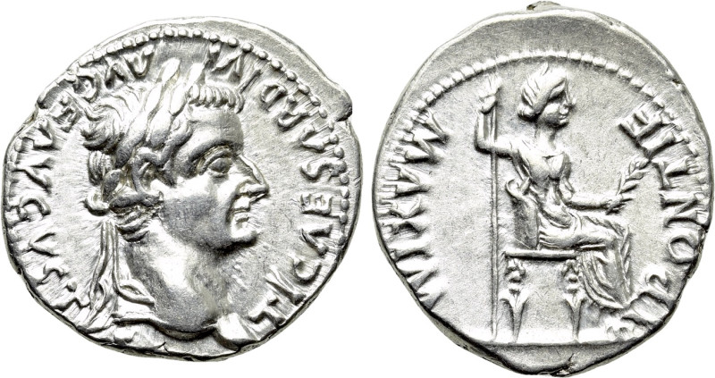 TIBERIUS (14-37). Denarius. "Tribute Penny" type. Lugdunum. 

Obv: TI CAESAR D...