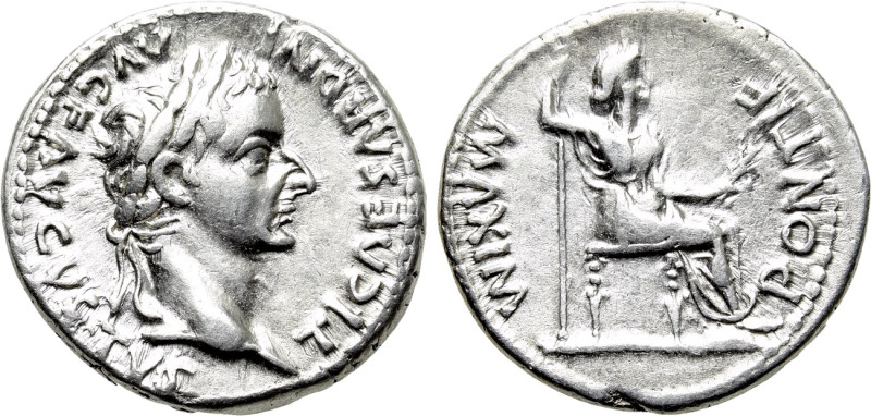 TIBERIUS (14-37). Denarius. "Tribute Penny" type. Lugdunum. 

Obv: TI CAESAR D...