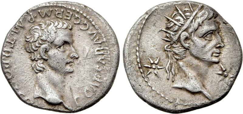 CALIGULA (37-41). Denarius. Rome.

Obv: C CAESAR AVG GERM P M TR POT COS.
Bar...