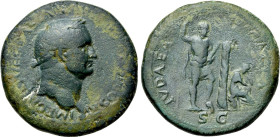 VESPASIAN (69-79). Sestertius. Lugdunum. "Judaea Capta" issue