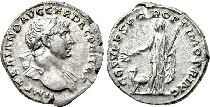 TRAJAN (98-117). Denarius. Rome. 

Obv: IMP TRAIANO AVG GER DAC P M TR P. 
La...