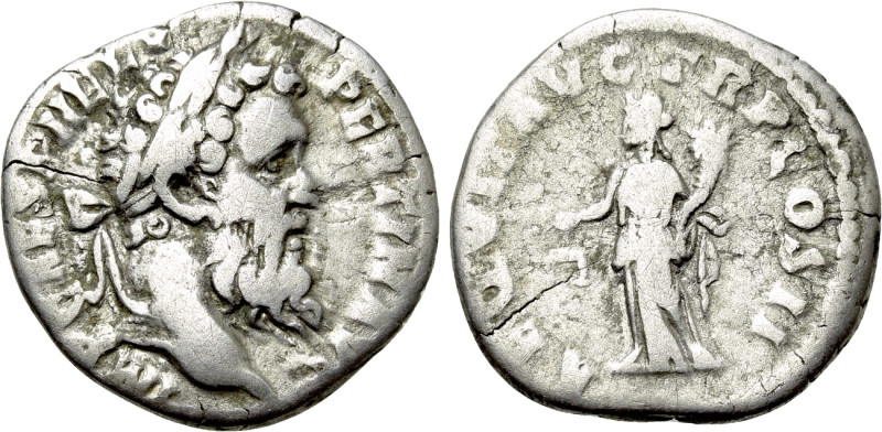 PERTINAX (193). Denarius. Rome. 

Obv: IMP CAES P HELV PERTIN AVG. 
Laureate ...