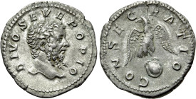 DIVUS SEPTIMIUS SEVERUS (Died 211). Denarius. Rome. Struck under Caracalla