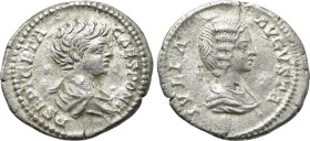 JULIA DOMNA with GETA (Augusta, 193-217). Denarius. Rome