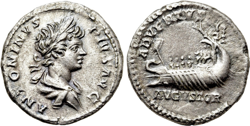 CARACALLA (198-217). Denarius. Rome. 

Obv: ANTONINVS PIVS AVG. 
Laureate and...