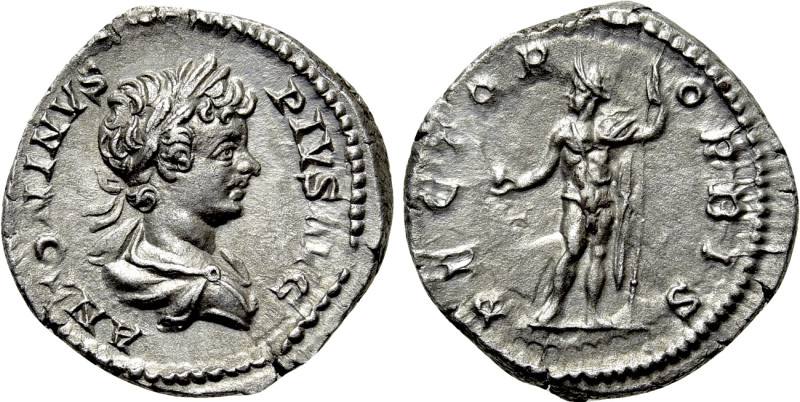 CARACALLA (197-217). Denarius. Rome. 

Obv: ANTONINVS PIVS AVG. 
Laureate and...