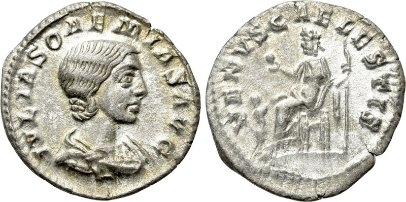 JULIA SOEMIAS (Augusta, 218-222). Denarius. Rome. 

Obv: IVLIA SOAEMIAS AVG. ...