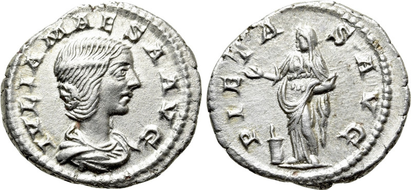 JULIA MAESA (Augusta, 218-224/5). Denarius. Rome. 

Obv: IVLIA MAESA AVG. 
Dr...