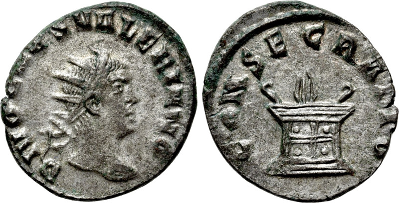 DIVUS VALERIAN II (Died 258). Antoninianus. Rome. 

Obv: DIVO CAES VALERIANO. ...